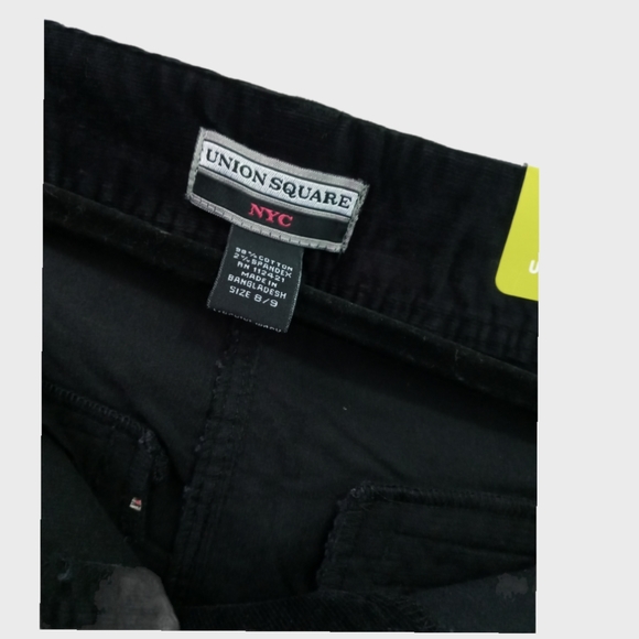 Union Square NYC Corduroy Pants Size 8/9 Black - Picture 8 of 13